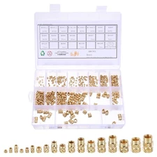 400pcs M2 M2.5 M3 M4 M5 M6 Metric Threaded Inserts with Heat Set Insert Tips