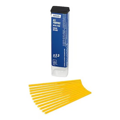 Markal 96241 Trades-Marker Refill Pack, Yellow, Pk12