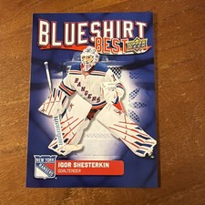 Igor Shesterkin 2025/26 Upper Deck New York Rangers Centennial BlueShirt Best