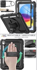 Shockproof Stand Case For iPad 10th Gen y2sd W/Shoulder Strap Cover