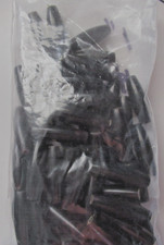 40  Piece Hair Pipe 1" Black Bone Horn Tube Beads