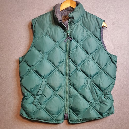 Vintage Eddie Bauer Damen Gr. L Gänsedaunen Weste grün 90er Stepp Puffer