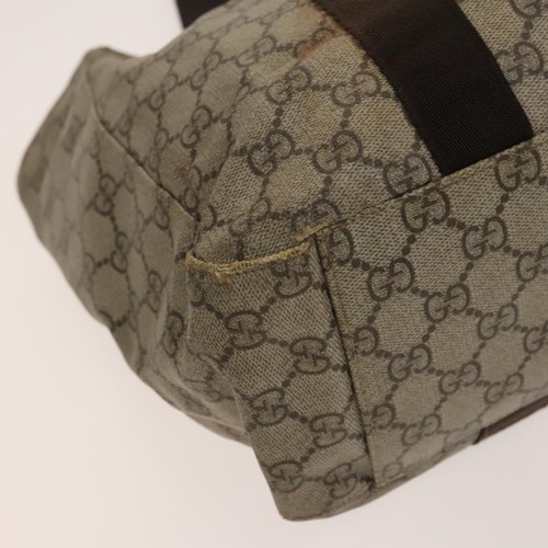 Auténtico bolso de mano GUCCI GG Supreme Web Sherry Line PVC 2 juegos beige dorado bs27241 - Imagen 8 de 19
