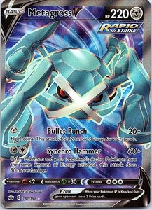 Metagross V (Full Art) 181/198 SWSH06: Chilling Reign NM
