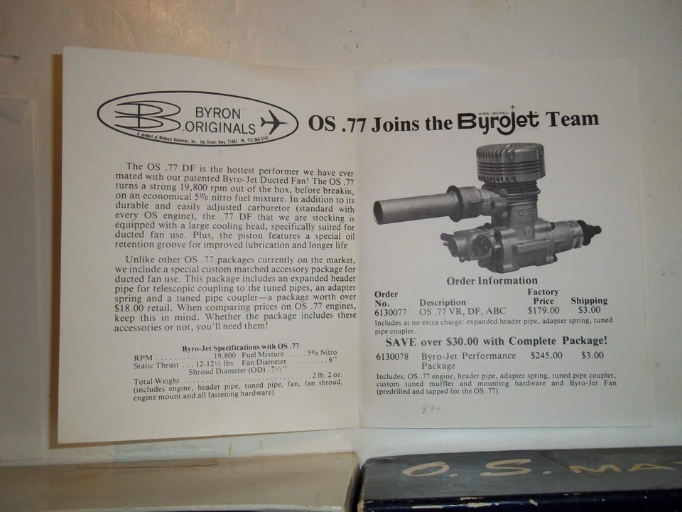 BEAUTIFUL OS 77 VR BYRO-JET DUCTED FAN VERY HIGH PROFORMANCE RC AIRPLANE ENGINE - Image 3 of 4