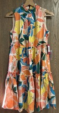 Vince Camuto Women’s Multicolor Sleeveless Linen Dress Size US 0 New