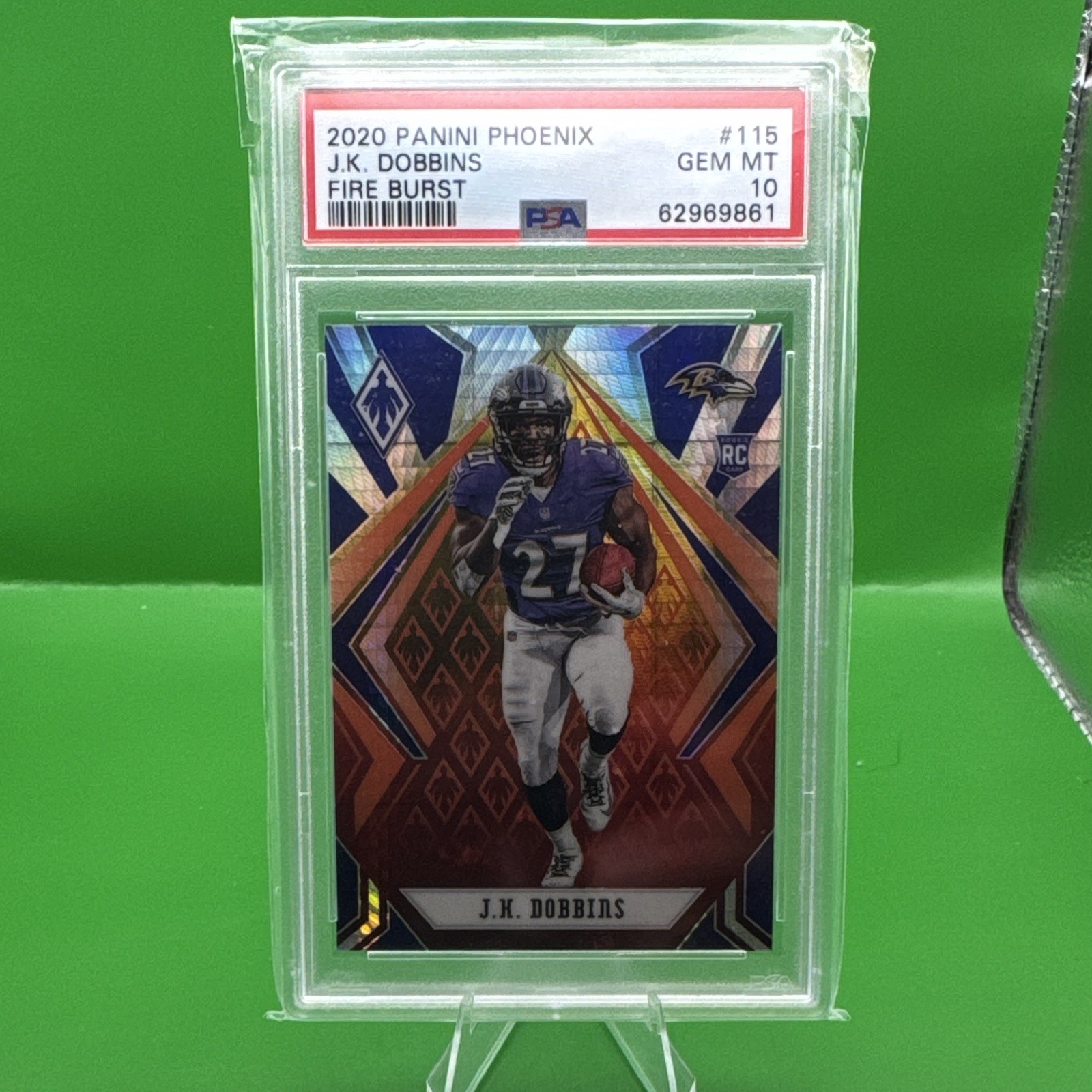 JK Dobbins Panini Phoenix #115 Fire Burst
