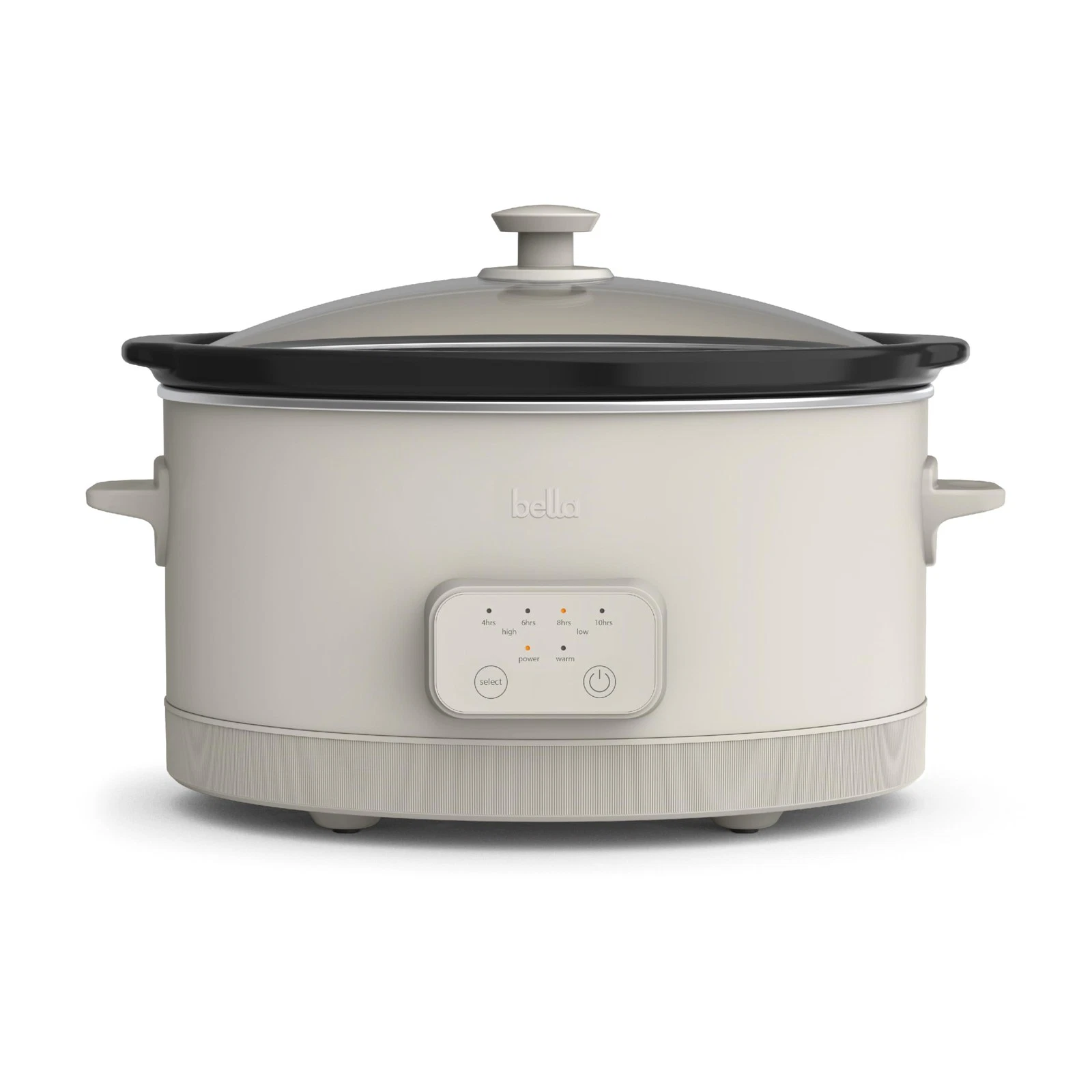 bella 6.0 Qt Programmable Slow Cooker, Ceramic Nonstick 6 Quarts, Oatmilk