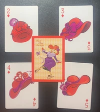 Swap Playing Cards   RED HAT SOCIETY   4 Different Cards   LOT E