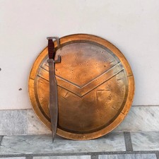 Scudo Spartano Medievale 300 Con Spada Re Leonida Scudo Guerra Scudo Metallo Lar