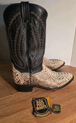 Dan Post Manning Men's Size 9 Python Snakeskin Western Cowboy Boots DPP3036
