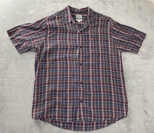 2 Vintage Y2K Quiksilver Short Sleeve Button Shirts Men's L Plaid Collared 2003 - Picture 10 of 18