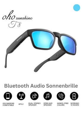 OhO Audio Sonnenbrille Bluetooth 5.0 selbsttönende Gläser Musik Sprachsteuerung