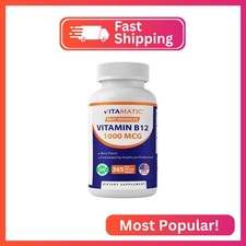 Vitamatic Vitamin B12 1000 mcg Fast Dissolve   365 Tablets   Natural Berry Flavo