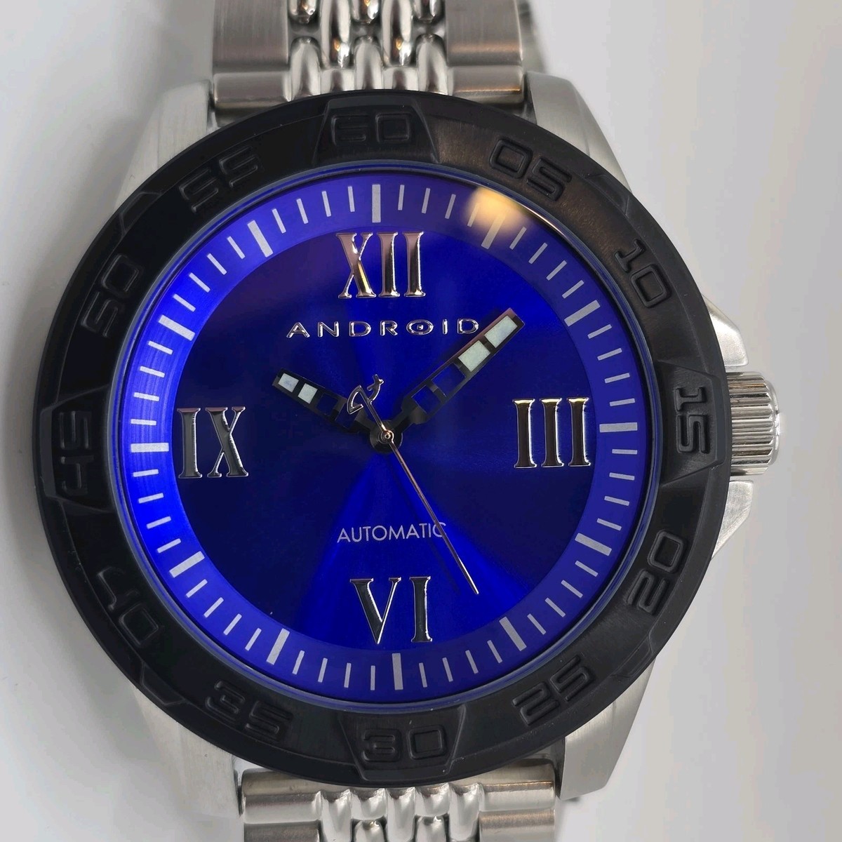 Android Exodus Automatic Watch Men's AD667 50mm Blue Dial | eBay