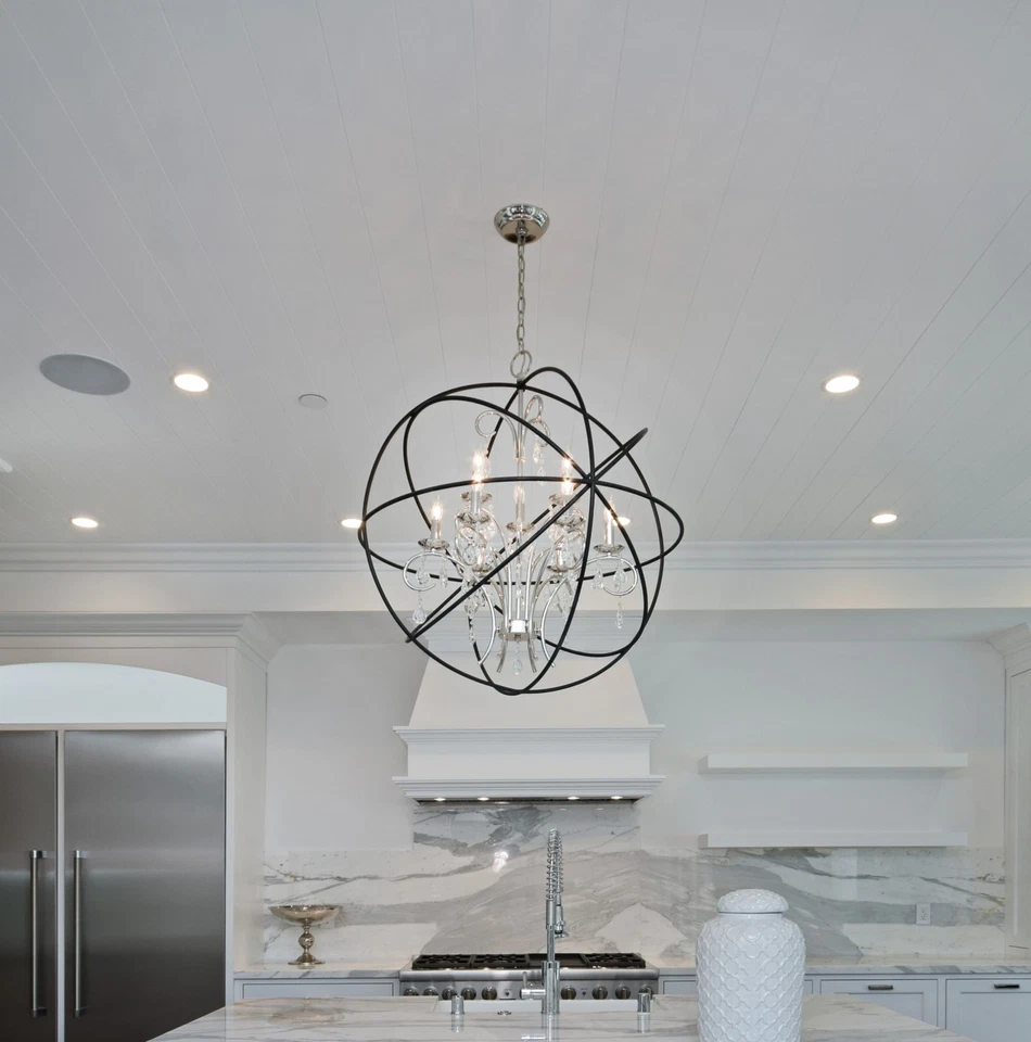 Lámpara de araña Maxim 25144 Bronze Orbit 25"W 6 luces Foto 3 de 4