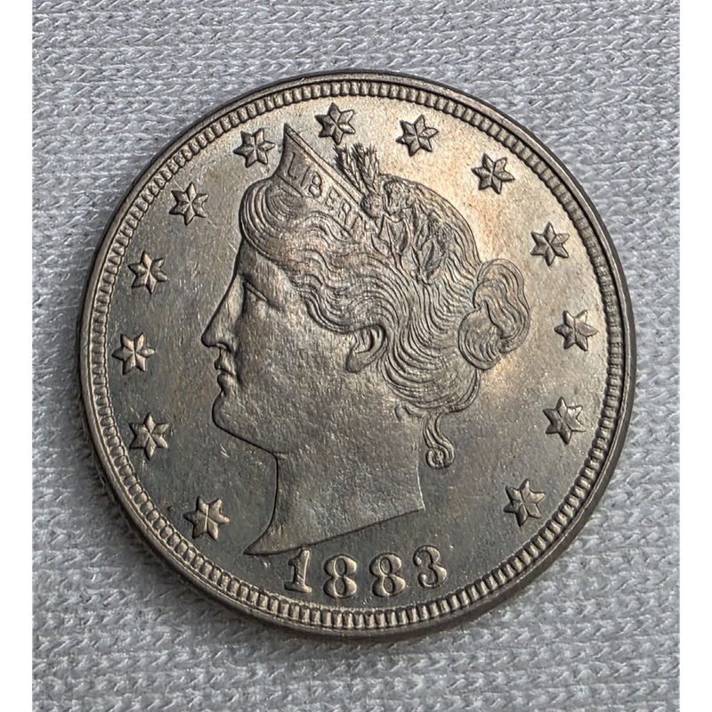 1883 Liberty Head Nickel No CENTS V Nickel US 5C Coin Better Detail VF/XF