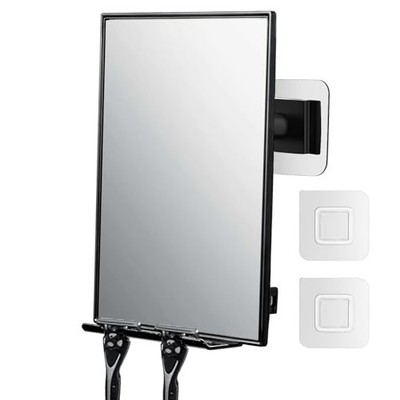 Shower Mirror for Shaving Fogless w/Razor Holders 360°Rotation Adjustable Mirror