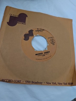 Mungo Jerry in the Summertime Original Janus Records 45 Mighty Man