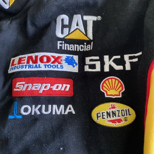 Official Nascar Chase Authentic Jeff Burton CAT Sponsored Button Race Jacket XL - Picture 3 of 19