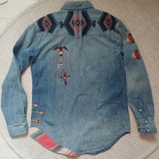 Polo Ralph Lauren Western Sashiko Embroidered Denim Shirt - XS