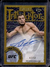 2024 Finest UFC Umar Nurmagomedov Intimidators Auto Gold Refractor #42/50