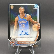 2025 Bowman Chrome Thomas Sorber /10 Auto Rookie OKC