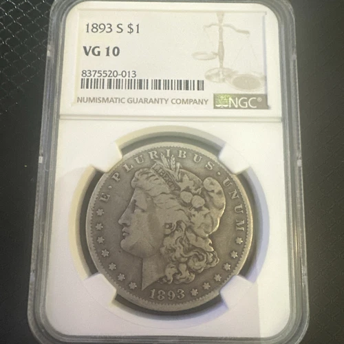 1893-S Morgan Silver Dollar NGC VG10 Key Date KING OF ALL DATES Beautiful Coin!!