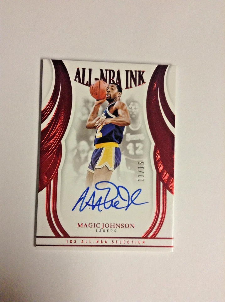 2024-25 Panini Flawless Magic Johnson All NBA Ink RUBY Autograph/15 LAKERS!! - Image 3 of 4