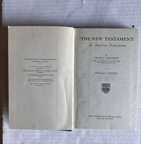 The New Testament an American Translation (1925, 6th Print) by Edgar Goodspeed - Picture 3 of 11
