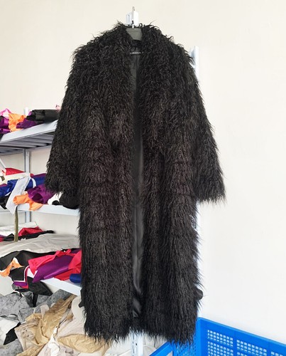 Cappotto donna pelliccia sintetica shaggy lungo invernale caldo nuovo soffice cardigan soprabito outwear - Foto 18 di 64
