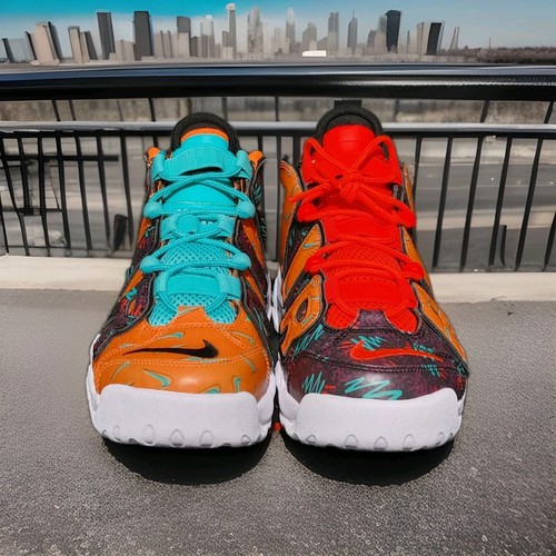 Zapatos Nike Air More Uptempo GS AT3408-800 NARANJA TOTAL AÑOS 90 Talla 6.5 - Imagen 2 de 4