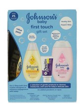Johnson's Baby First Touch Shampoo Lotion Ointment Gift Set Color: multi Size: