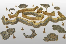 Feature + Scatter Terrain - Trench - Miniature Wargames - Warhammer 40k/AoS