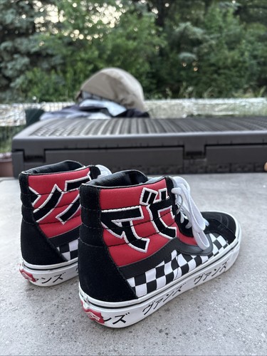 VANS Japanese Type Reissue Women’s 9.5 Men’s 8 Black White Red - 第 4/11 張圖片