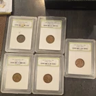 San Francisco Mint Lincoln Wheat Small Cent Lot of 5 Certified INB
