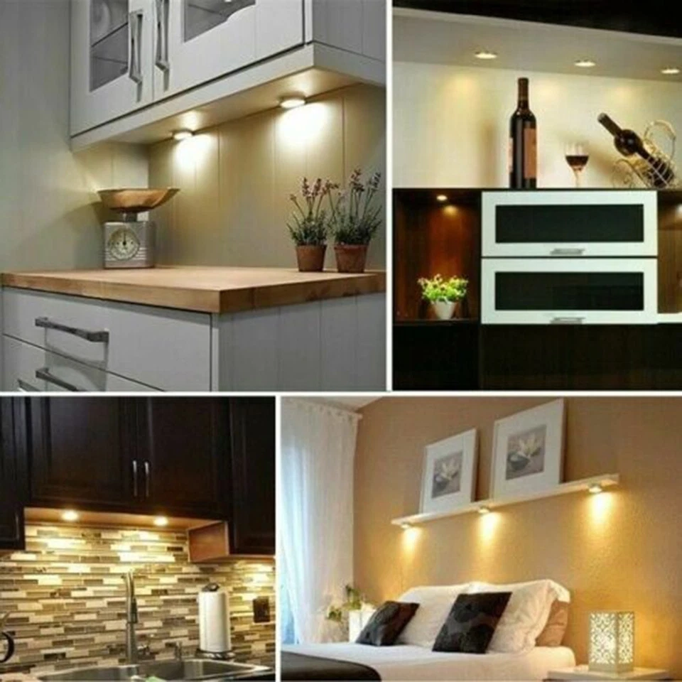 3/6PCS Lamp 60mm Cabinet Closet Counter Display Kit Kitchen LED Lights - Image 4 of 4