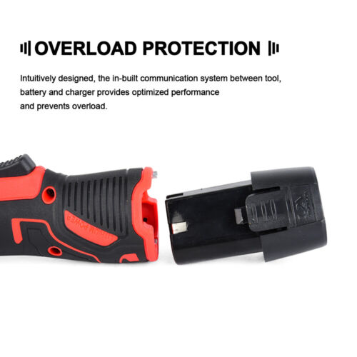 Cordless Ratchet 3/8" Right Angle Wrench Impact Power Tool w/2 Battery 7 Socket - Picture 10 of 15