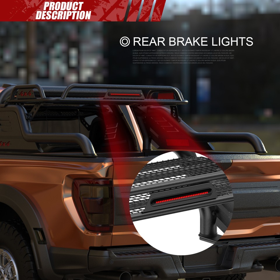 Adjustable Chase Rack Roll Bar w/Pallet Racking For Toyota Tacoma ...