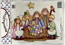 NEW 1995 Ragamuffins Away In A Manger 4209 Iron-On Transfer 8x10 Vintage 15414