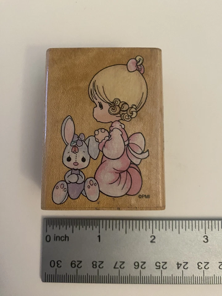 Штамп резиновый Stampendous Precious Moments UH001 Girl Praying деревянный смонтированный RS26 - Изображение 2 из 4