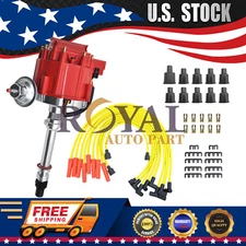 Distributor & Spark Plug Wires Ignition combo for Chevy SBC 350 BBC 454 HEI GM08