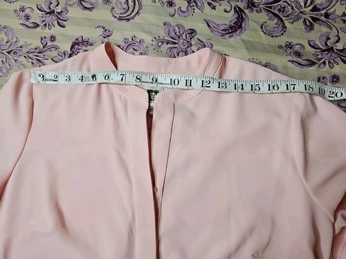 Anne Klein cherry blossom blouse Size US 0X, UK 18 Long sleeve Polyester - Picture 7 of 10