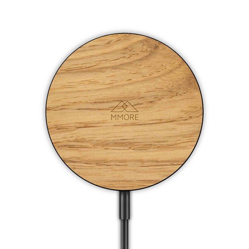 Wireless Charger Mag Safe BLACK Wireless Charger - Wood - Photo 2 sur 8