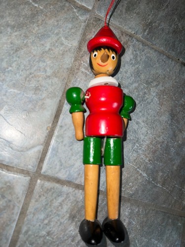 Vintage Wooden PINOCCHIO Figure 6 3/4" TAIWAN - Picture 2 of 9