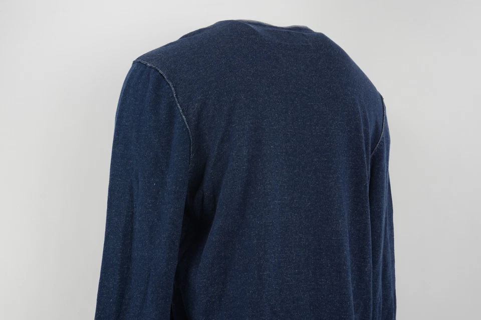 New Report Collection Mens Sizes XL / 2XL Blue Cotton Knit Light Crew Sweatshirt - Image 4 of 4
