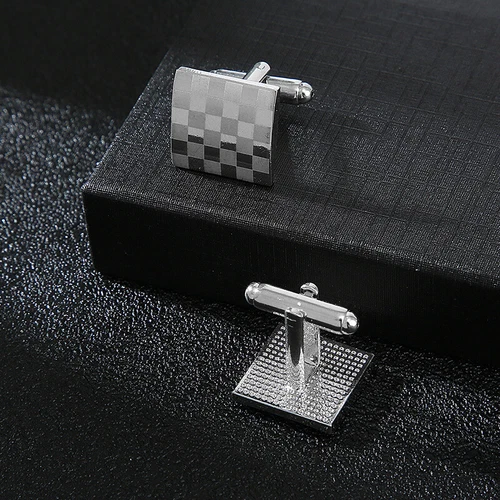 MEN'S SILVER CUFFLINKS STAINLESS STEEL MENS WEDDING CUFF LINKS PRESENTS - Picture 9 of 13