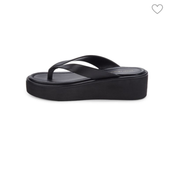 Stuart Weirzman pristine platform thong flip flop… - image 2