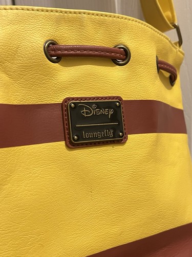 Loungefly Winnie The Pooh Hunny Pot Crossbody Bag Drawstring Yellow NEW - Picture 8 of 19