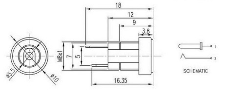 DC-022B 5.5 x 2.1mm DC Female Mount Socket + DC-022B waterproof caps - Picture 2 of 8